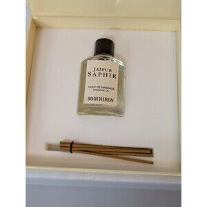 Boucheron Jaipur Saphir Gift Set Massage Oil 0.5 Oz & Perfume Sticks Sample NFS